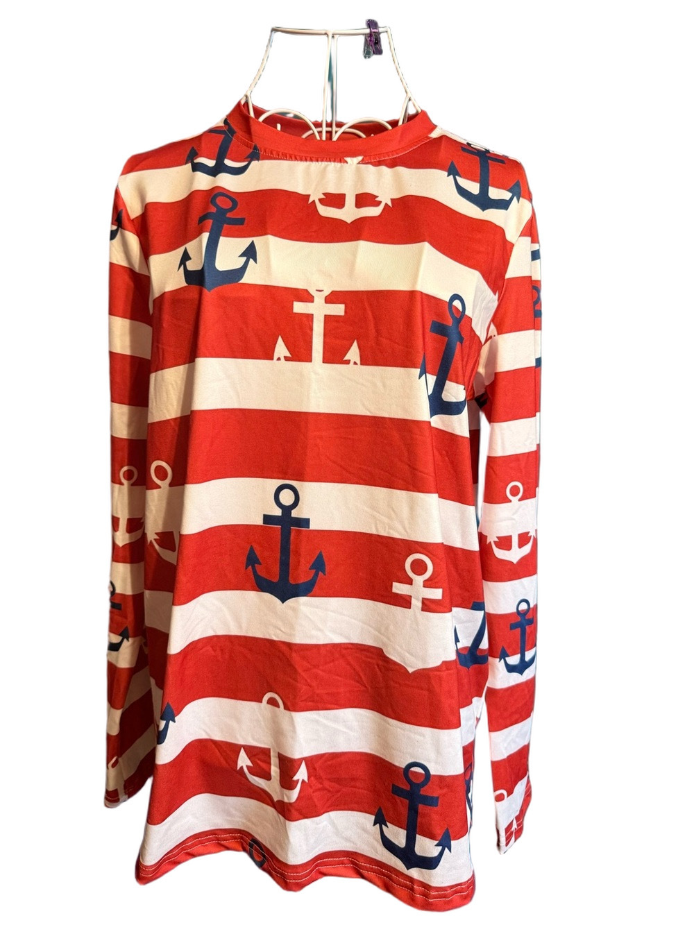Red Women's Top - Small 
Nautical